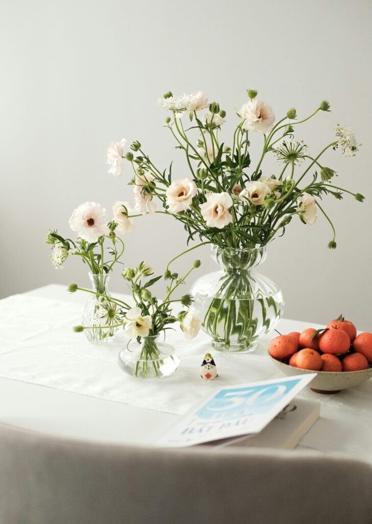 FLOWERS ON THE TABLE